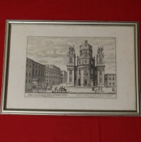 Гравюра Kollegienkirche Salzburg 1725