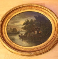 Картина "На реке", Н.Н. Бажин 1896