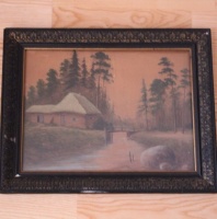 Картина "Хутор в лесу"