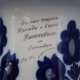 Вазы парные «Синие цветы» (дарственные, 35 см), ЛФЗ