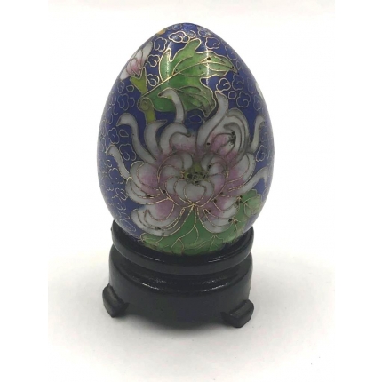 Декоративное яйцо "Цветы" Китай Клуазоне 1970-е гг   
