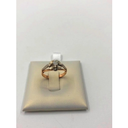 Золотое кольцо с бриллиантом (золото 583 пробы  бриллиант) СССР  