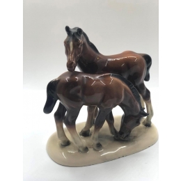 Фарфоровая статуэтка "Лошади" Германия HENDRICKS 1950-1960 е гг 