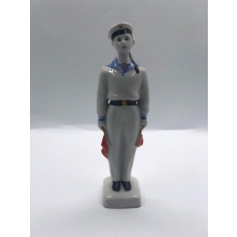 Фарфоровая статуэтка "Нахимовец" СССР ЛФЗ 1950-е гг   
