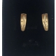 Золотые женские серьги с фианитами (583 пр) СССР ХX в 