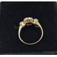 Золотое кольцо c гранатом и бриллиантами (золото 56 пробы 1 гранат 2 бриллианта) Российская империя ХIХ в