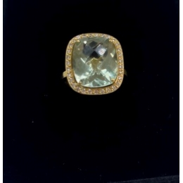 Золотое кольцо с бриллиантами (золото 750 пробы Бриллианты) СССР 1970-е гг 
