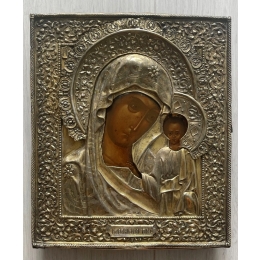 Икона "Казанская Божия Матерь" Российская империя 1863 г