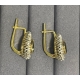 Золотые серьги  ( 750 пр Сапфир Бриллианты) ХХI в