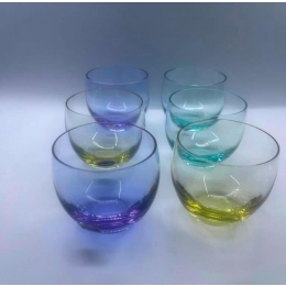 Стеклянные стаканы (6 шт) Чехия Moser 1960-е гг 