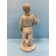 Фарфоровая статуэтка "Мальчик со скворечником" СССР Дулево 1954 г       