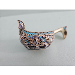 Серебряный ковш с эмалью