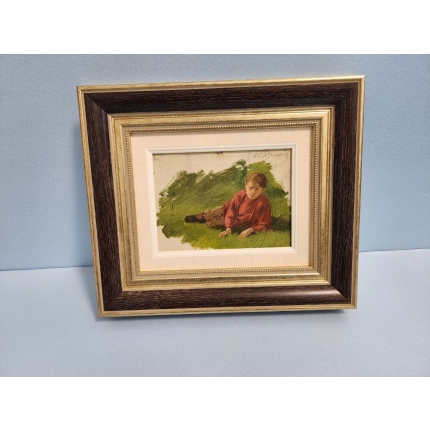 Картина  И.С Куликов "Мальчик в поле"