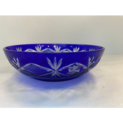 Конфетница из синего стекла СССР