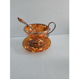 Чайно- кофейная пара из янтаря