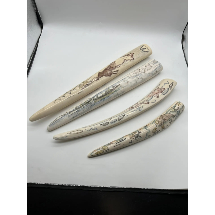 Бивни мамонта с рисунками