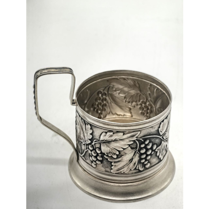 Подстаканник  мельхиоровый "Гроздь винограда"