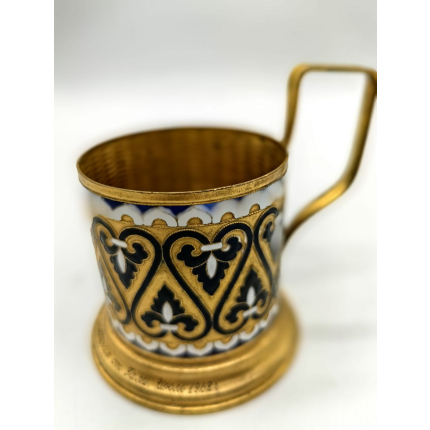 Подстаканник Латунь Эмаль. СССР