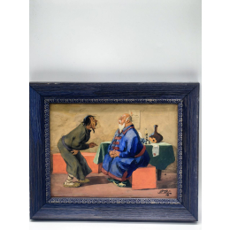 Афанасьев А.Ф Иллюстрация к стихотворению А.К Толстого " У приказных ворот собирался народ... пришел к дьякону больной" 