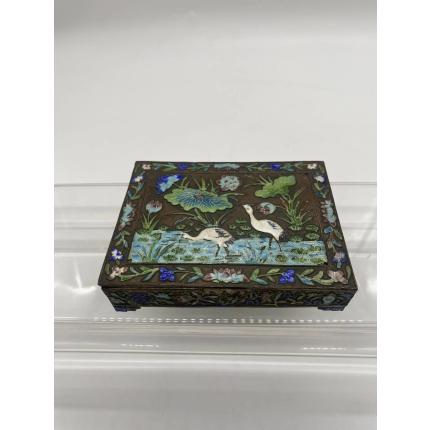 Шкатулка. Латунь. Эмаль. Старый Китай.