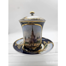 Чайная пара Попова с видом Кремля.
