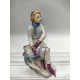 Фарфоровая статуэтка " На котке" ЗКХ