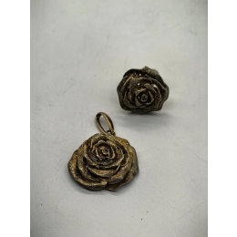 Винтажные серебряные  кольцо и подвеска "Роза" Италия.