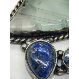 Винтажная серебряная подвеска с натуральными камнями.