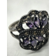 Винтажное серебряное кольцо с аметистом.