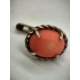 Винтажные серебряные  серьги  с розовым  кораллом.