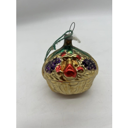 Елочная игрушка " Корзина с цветами" СССР
