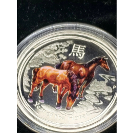 Монета 50 центов Австралия 2014 год. " Год лошади" 