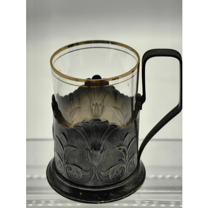 Мельхиоровый подстаканник. СССР.