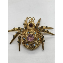 Винтажная брошь "Паук" Чехословакия.