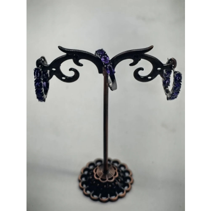 Винтажный серебряный набор с аметистом.