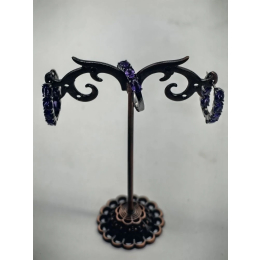 Винтажный серебряный набор с аметистом.