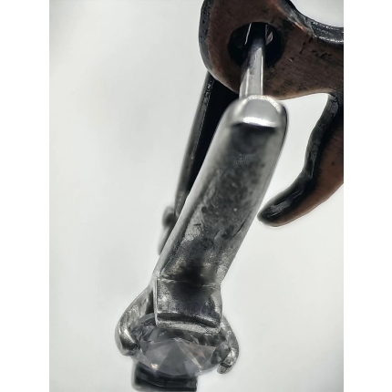 Винтажный серебряный набор с фианитом.