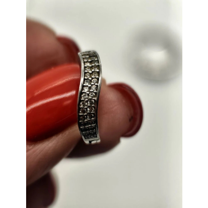 Винтажный серебряный набор с фианитами.