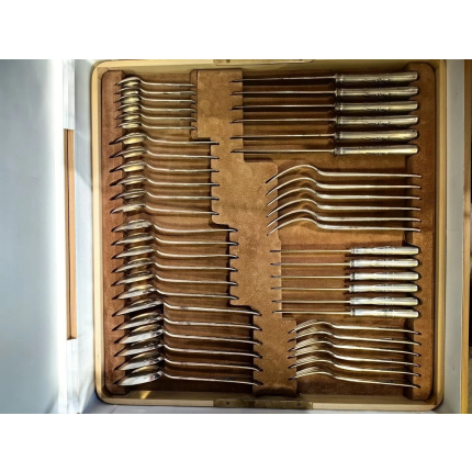 Набор столового серебра Хлебников. 64 предмета.