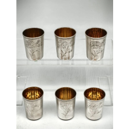 Набор серебряных рюмок. 875 проба. СССР