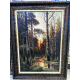 Картина маслом. Волков " Закат в лесу".1903г.